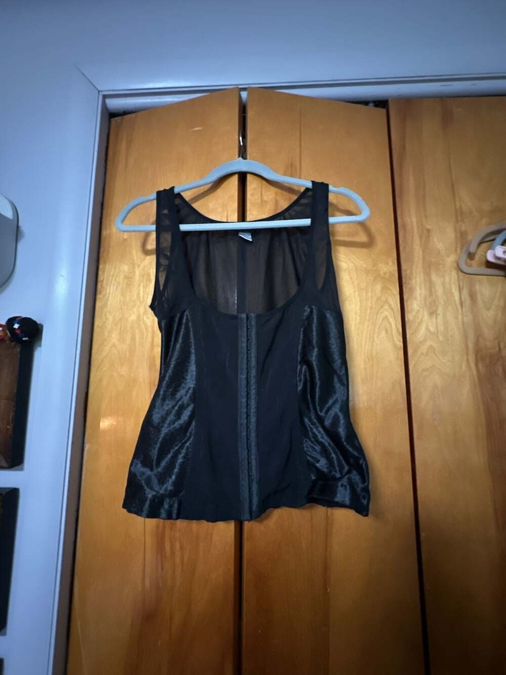 Rampage Intimates Shapewear Tank Top Size X-Large Black Mesh